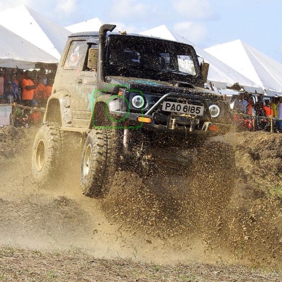 4x4 deep in mud pit Trinidad Festival of Mud