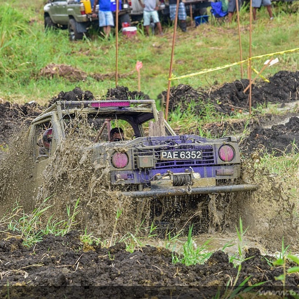 4x4 blasting through mud pit at Festival of Mud Trinidad